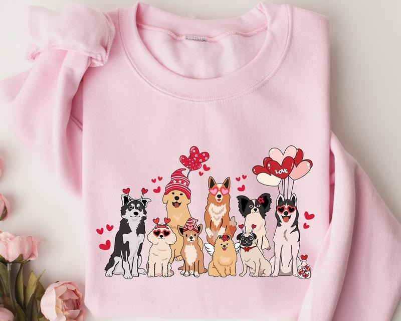 My Dog Is My Valentien Shirt, Dog Mama Sweatshirt, Valentine Dog Sweatshirt, Dogs Be My Valentine Shirt, Dog Lover...