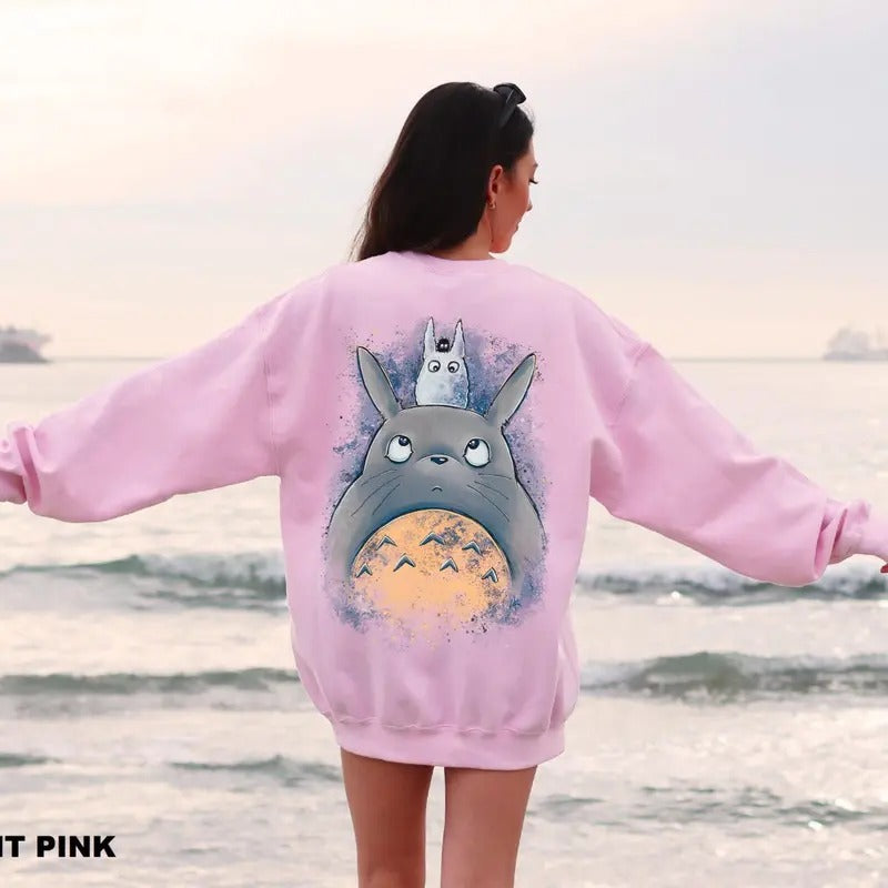 My Neighbor Totoro Sweatshirt Tshirt, Studio Ghibli T-shirt Sweatshirt, Mononoke Shirt, Spirited Away Shirt, Japanese Anime Lovers Gift, Hayao Miyazaki Tee