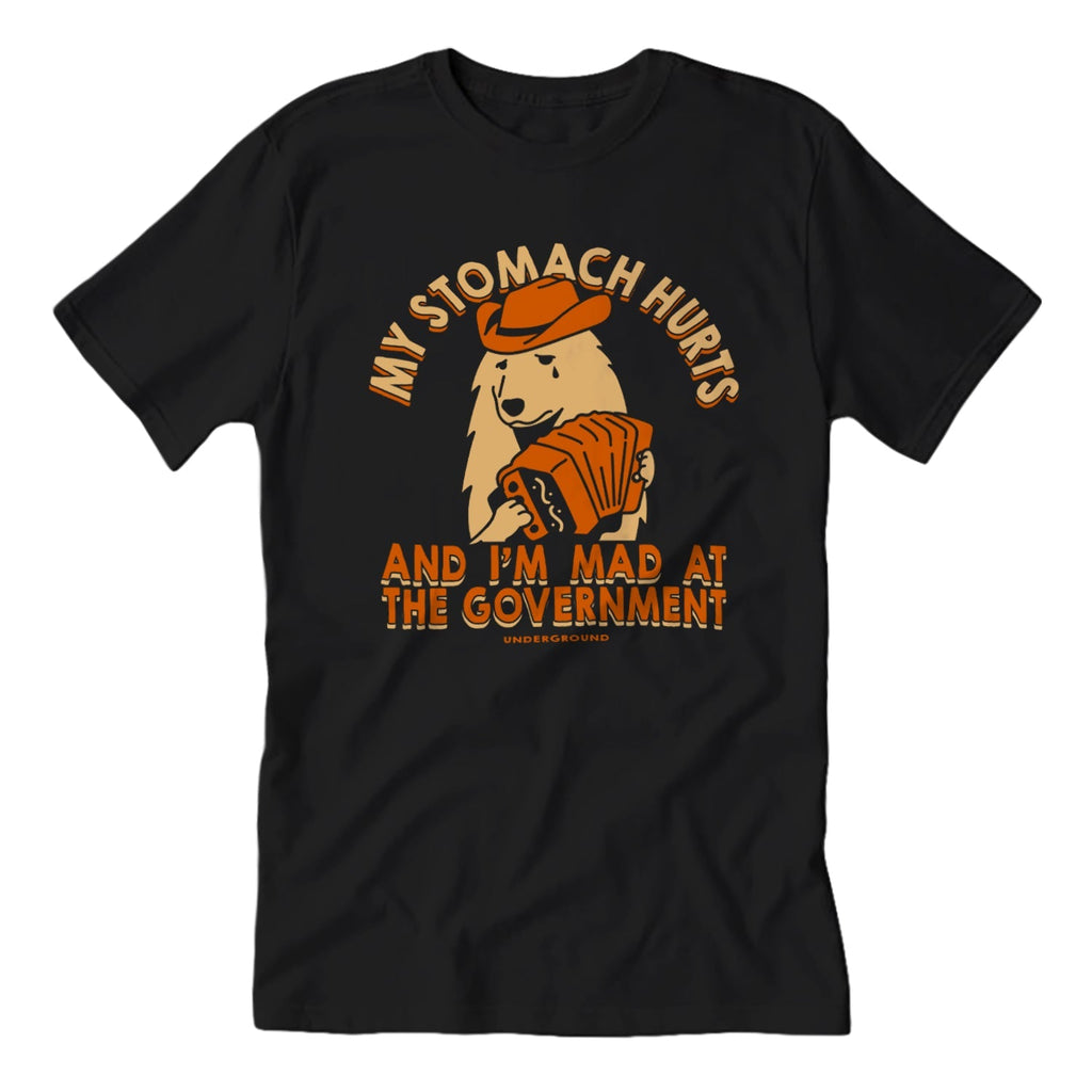 My Stomach Hurts and I'm Mad at the Government T-Shirt Hoodie, Sweatshirt | CiraTrend.com (Image 1)