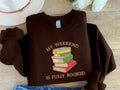 My Weekend is Fully Booked Sweatshirt, Embroidered Bookish Shirt for Women, Reading and Librarian Crewneck Jumpers, Gifts...
