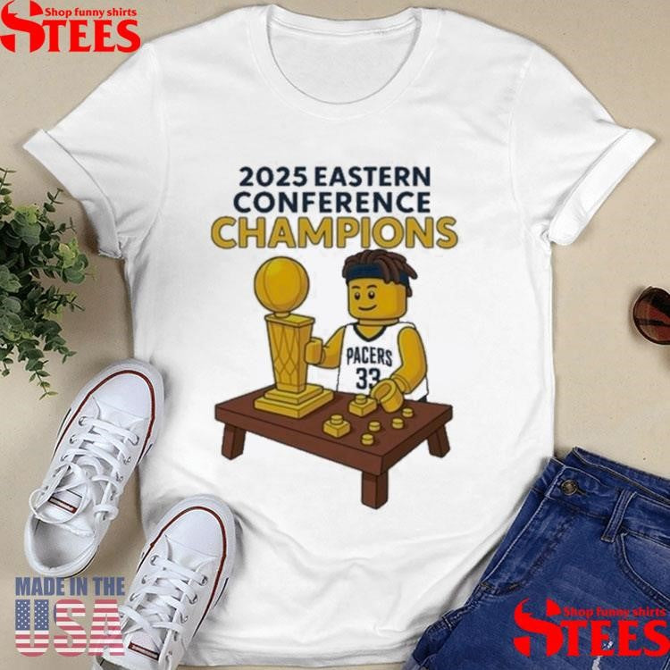 Myles Turner Indiana Pacers Eastern Conference Champions 2025 Lego T-shirt