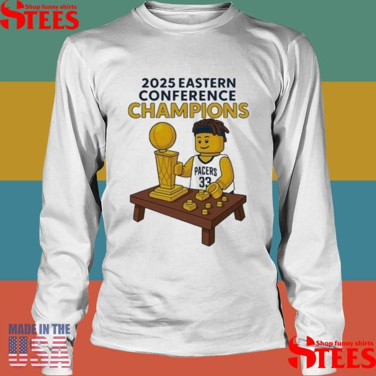 Myles Turner Indiana Pacers Eastern Conference Champions 2025 Lego T-shirt