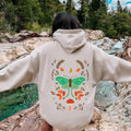 Mystical Moth and Moon, Enchanted Floral Night Sky Hoodie T-Shirts, Sweatshirt | CiraTrend.com