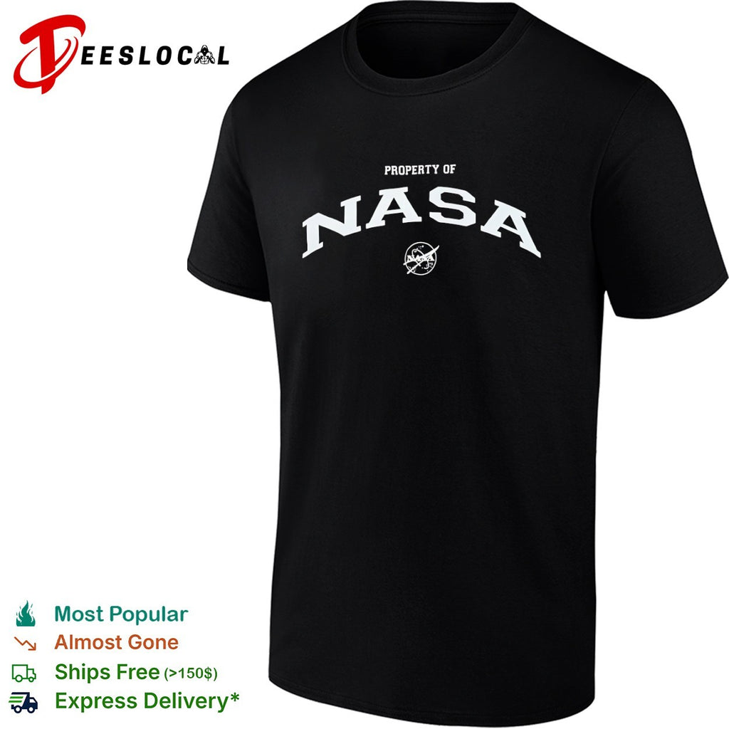 NASA space logo property of shirt