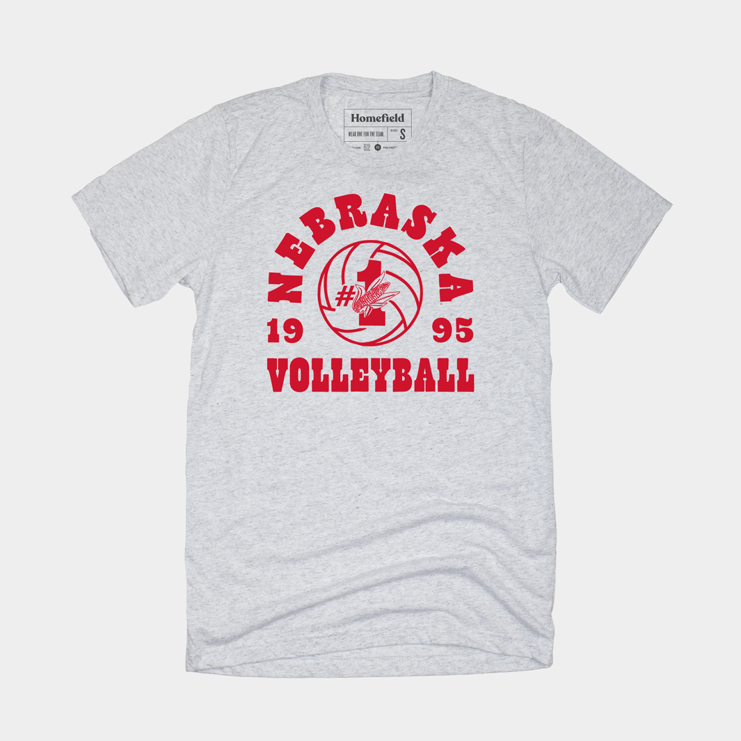 1995 Nebraska Volleyball Champs Tee Style001