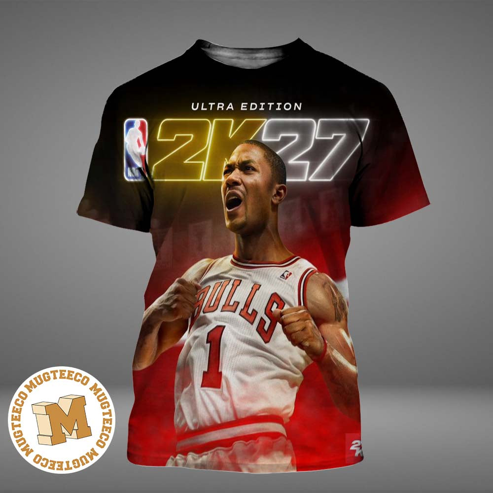 NBA 2K27 Ultra Edition Cover Athlete Derrick Rose All Over Print Shirt
