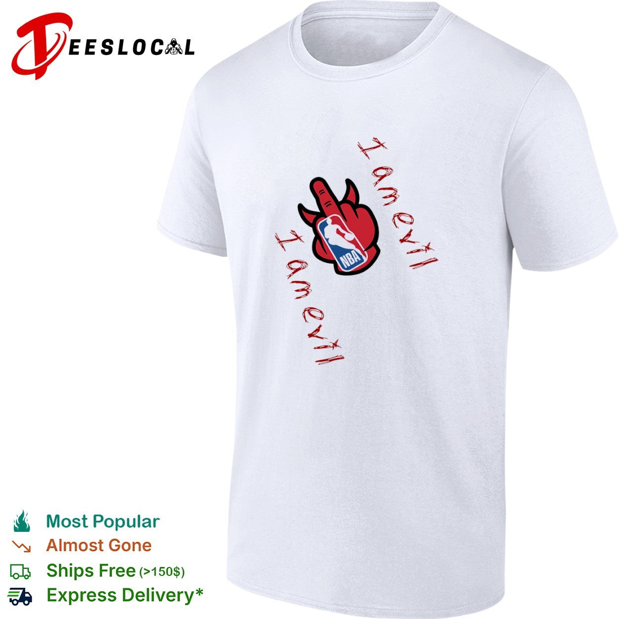 NBA hand I am evil shirt