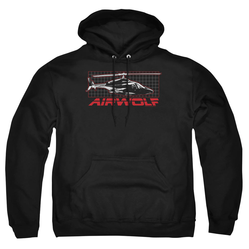 Airwolf Grid Mens Hoodie Black T-Shirts, Sweatshirt | CiraTrend.com (Image 5)