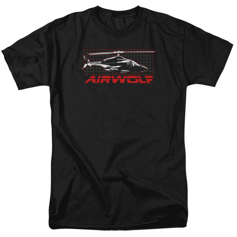 Airwolf Grid Mens T Shirt Black Black Hoodie, Sweatshirt | CiraTrend.com