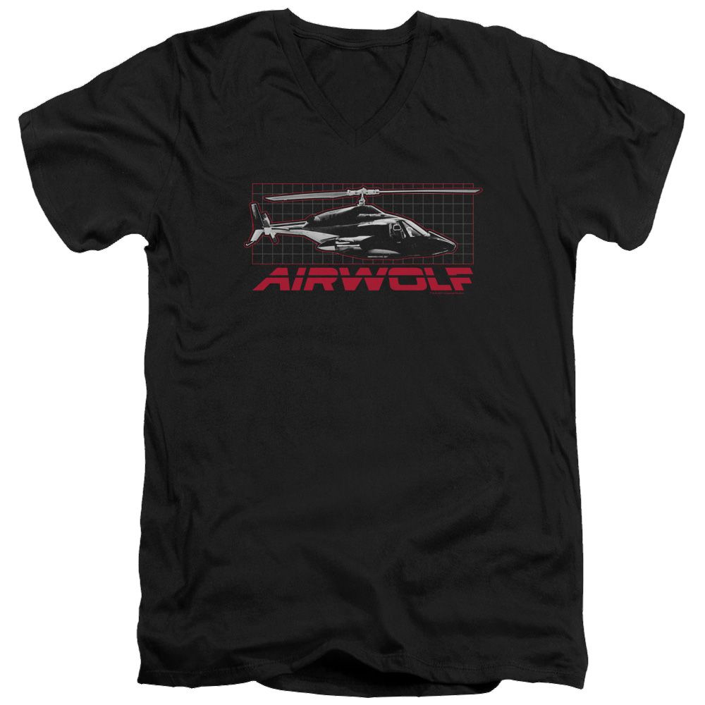 Airwolf Grid - Men's V-Neck T-Shirt Hoodie, Sweatshirt | CiraTrend.com