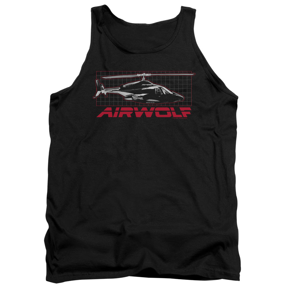Airwolf Grid Mens Tank Top Shirt Black Black Hoodie, Sweatshirt | CiraTrend.com