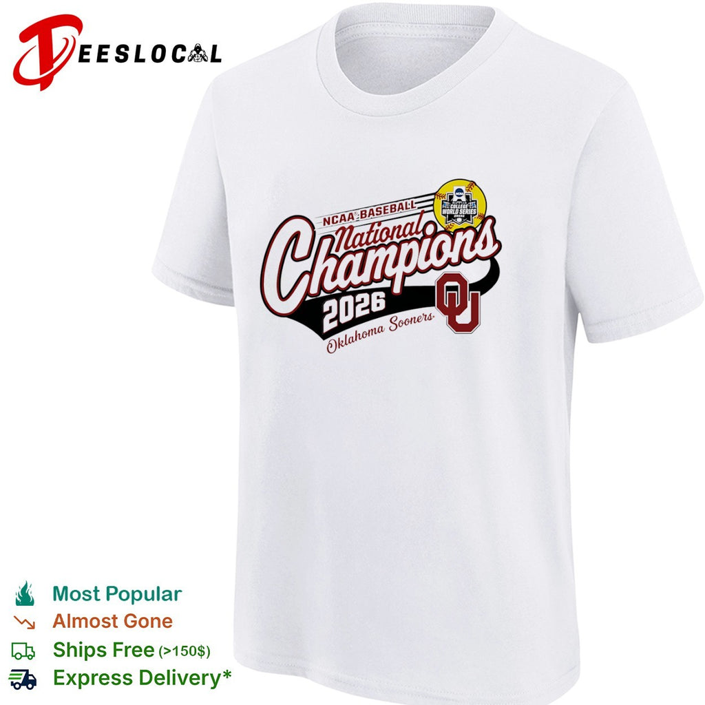 NCAA Baseball National Champions Oklahoma Sooners College World Series 2026 shirt