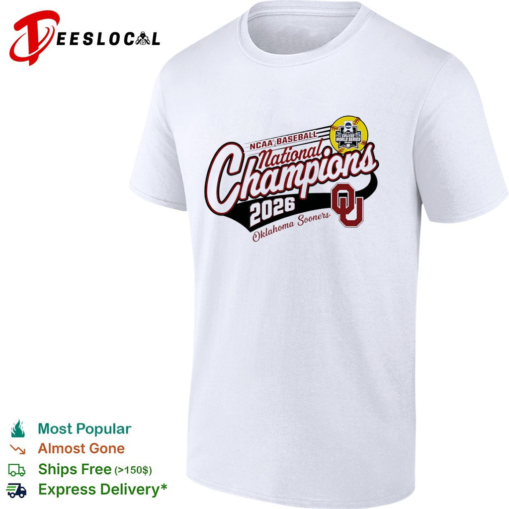 NCAA Baseball National Champions Oklahoma Sooners College World Series 2026 shirt