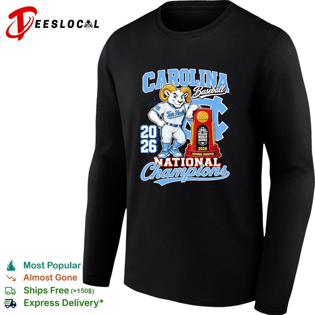 NCAA Carolina Tar Heel Baseball 2026 National Champions Rameses shirt
