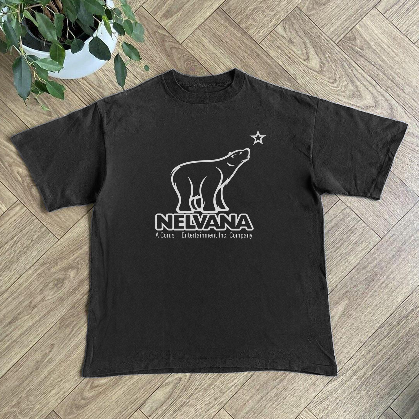 RETRO 'NELVANA' BLACK PROMO T-SHIRT