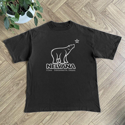 RETRO 'NELVANA' BLACK PROMO T-SHIRT