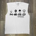 VINTAGE N.E.R.D 2002 'IN SEARCH OF' MERCH HEAVYWEIGHT WHITE CUT-OFF T-SHIRT Hoodie, Sweatshirt | CiraTrend.com (Image 1)