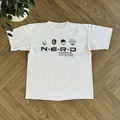 VINTAGE N.E.R.D 2002 'IN SEARCH OF' MERCH HEAVYWEIGHT WHITE T-SHIRT Hoodie, Sweatshirt | CiraTrend.com (Image 1)