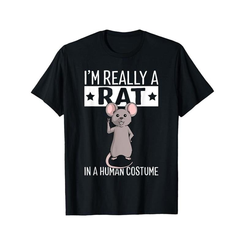 NEW LIMITED I'm Really A Rat In A Human Costume Halloween Funny T-Shirt Made in USA Hoodie, Sweatshirt | CiraTrend.com