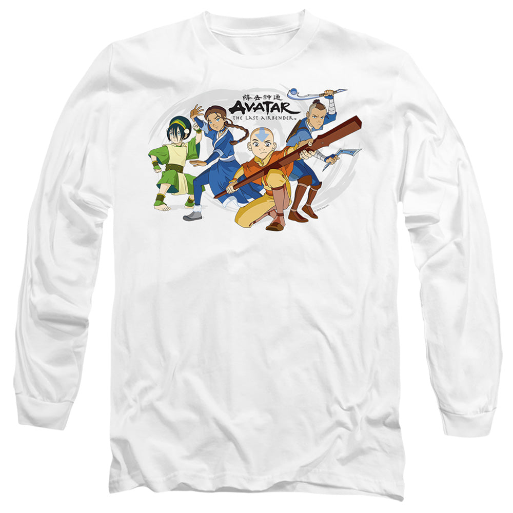 Avatar The Last Airbender Avatars Group Mens Long Sleeve Shirt White Hoodie, Sweatshirt | CiraTrend.com (Image 2)