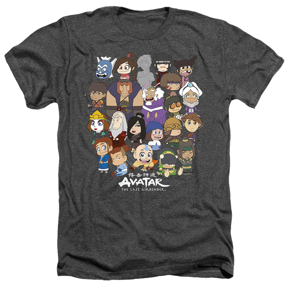 Avatar The Last Airbender Chibi Group Heather Mens T Shirt Charcoal Hoodie, Sweatshirt | CiraTrend.com