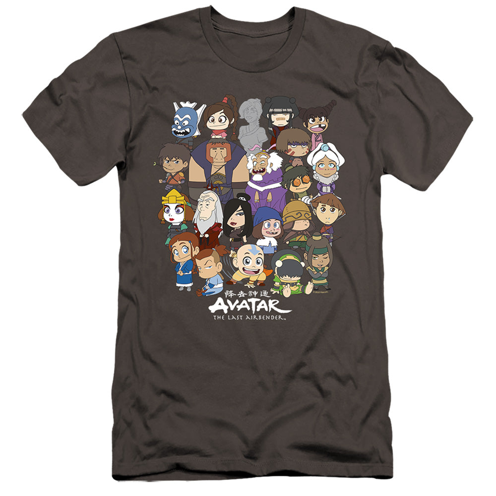 Avatar The Last Airbender Chibi Group Hbo Premium Bella Canvas Slim Fit Mens T Shirt Charcoal Hoodie, Sweatshirt