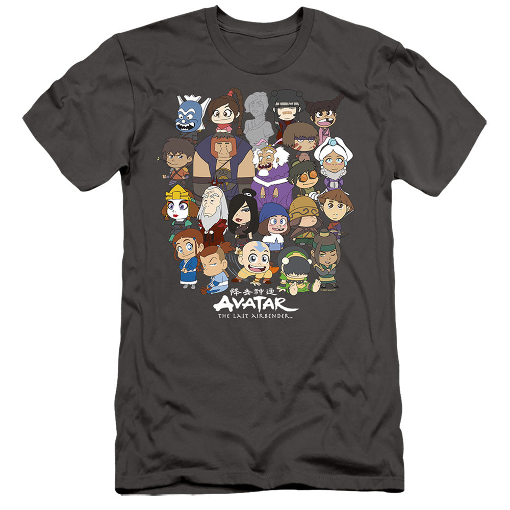 Avatar The Last Airbender Chibi Group Slim Fit Mens T Shirt Charcoal Style003 Hoodie, Sweatshirt | CiraTrend.com