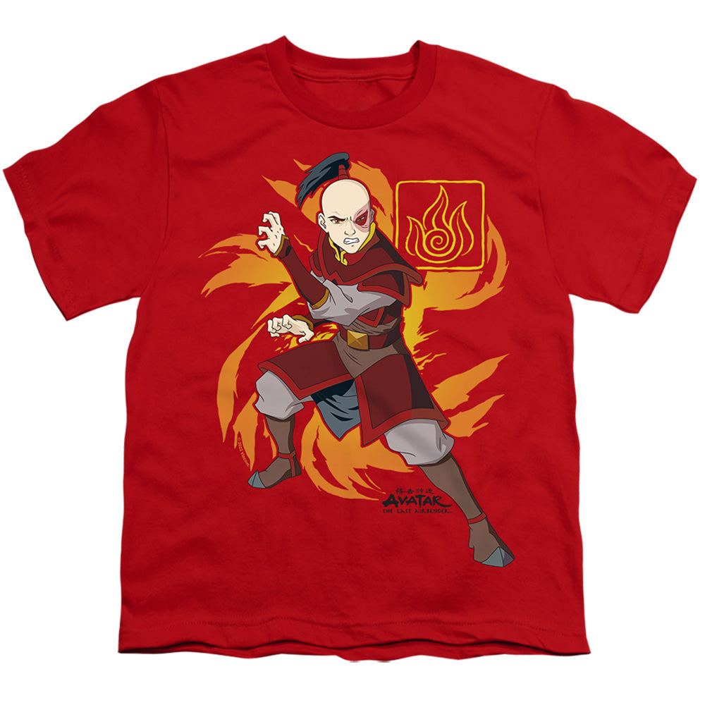 Avatar The Last Airbender Zuko Flame Burst Kids Youth T Shirt Red Hoodie, Sweatshirt | CiraTrend.com
