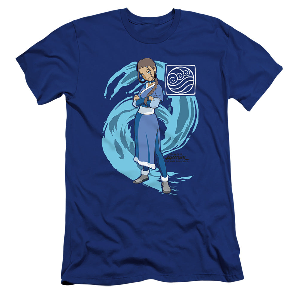 Avatar The Last Airbender Katara Water Wave Hbo Premium Bella Canvas Slim Fit Mens T Shirt Royal Blue Hoodie, Sweatshirt