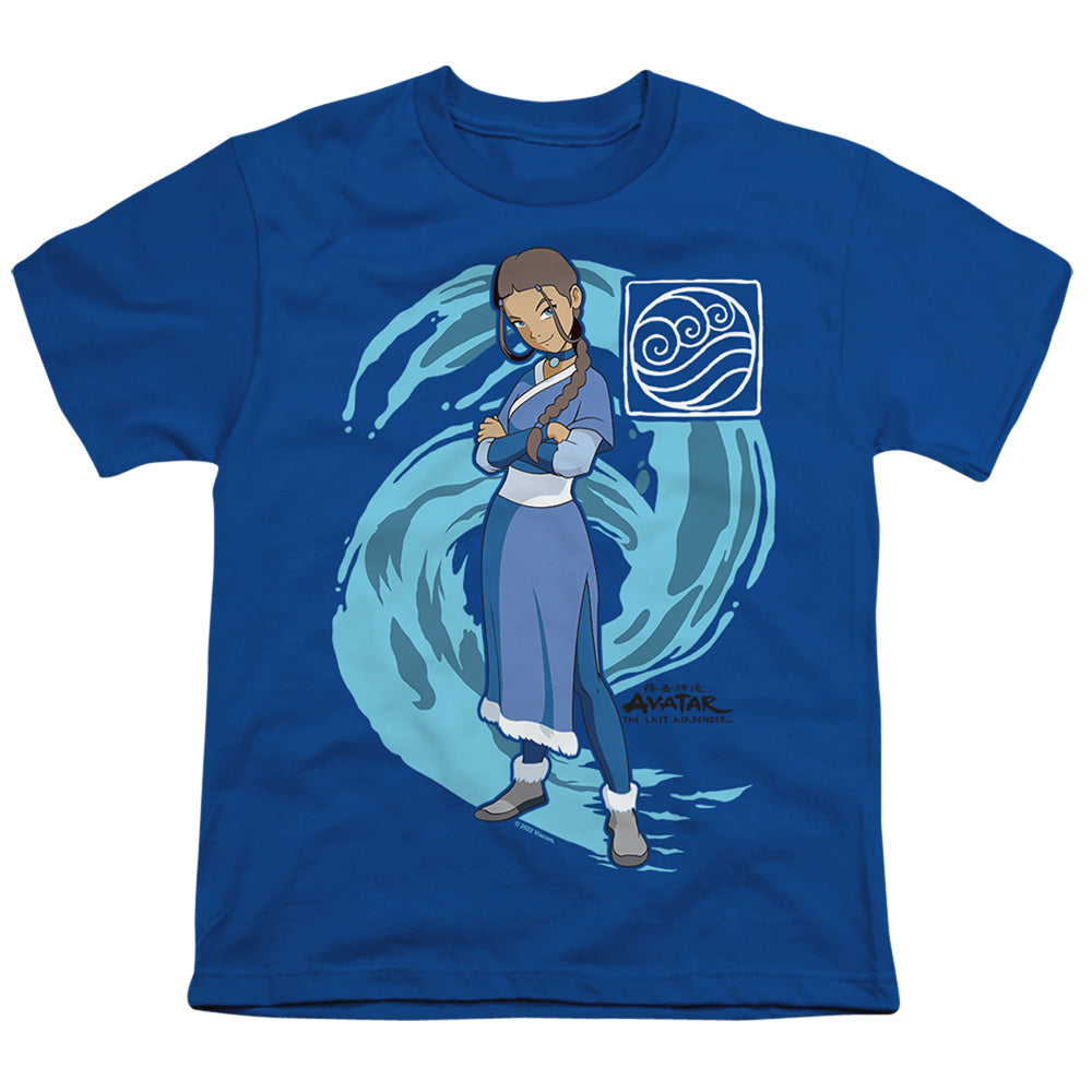 Avatar The Last Airbender Katara Water Wave Kids Youth T Shirt Royal Blue Hoodie, Sweatshirt | CiraTrend.com