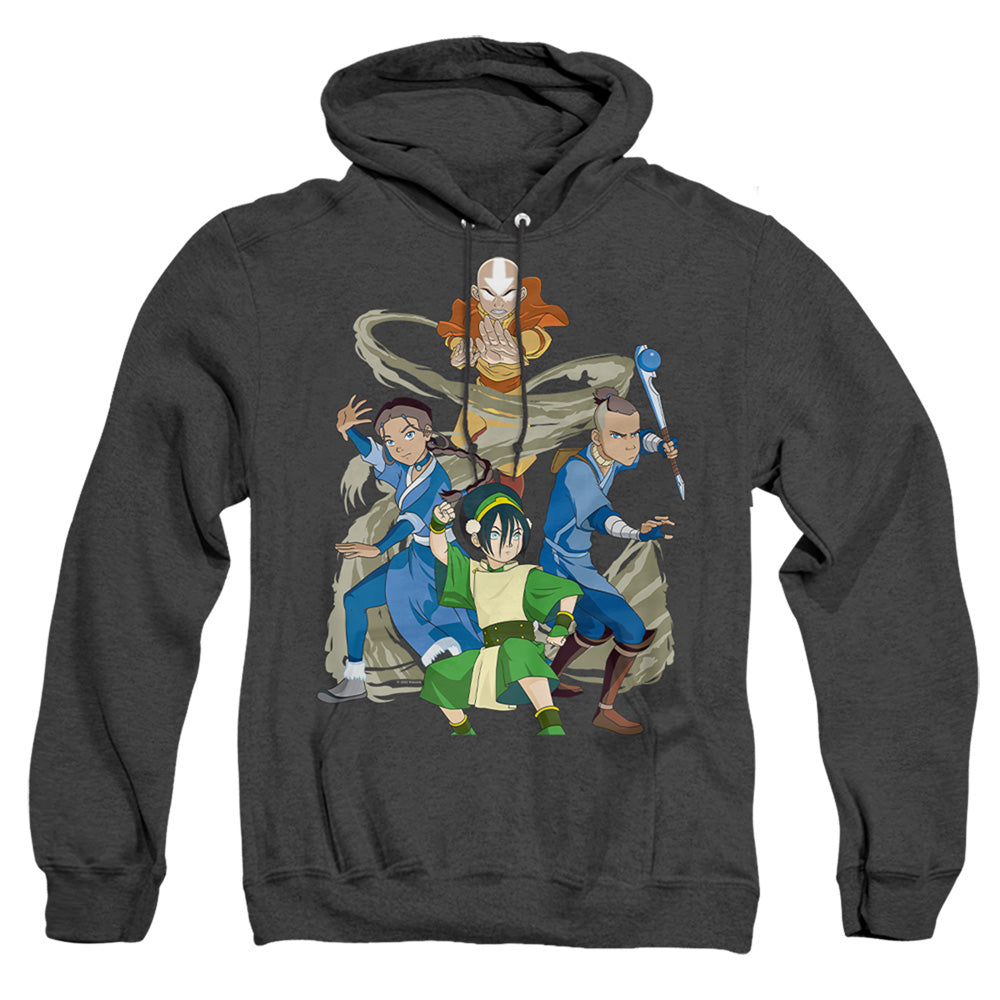 Avatar The Last Airbender Team Avatar Elements Mens Heather Hoodie Black T-Shirts, Sweatshirt | CiraTrend.com (Image 3)