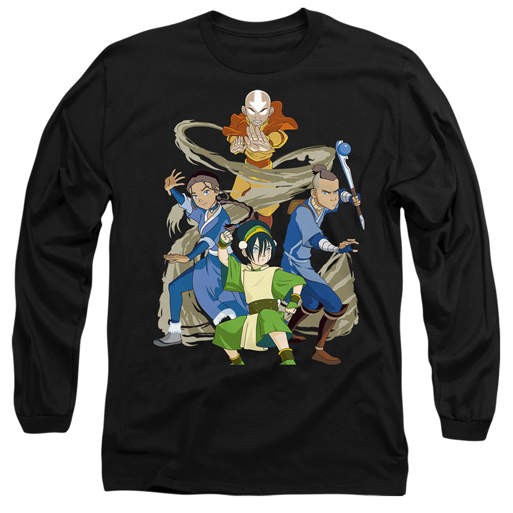 Avatar The Last Airbender Team Avatar Elements Mens Long Sleeve Shirt Black Hoodie, Sweatshirt | CiraTrend.com (Image 3)