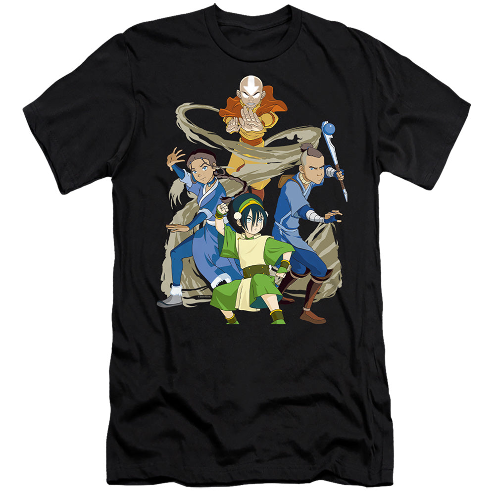 Avatar The Last Airbender Team Avatar Elements Slim Fit Mens T Shirt Black Hoodie, Sweatshirt | CiraTrend.com