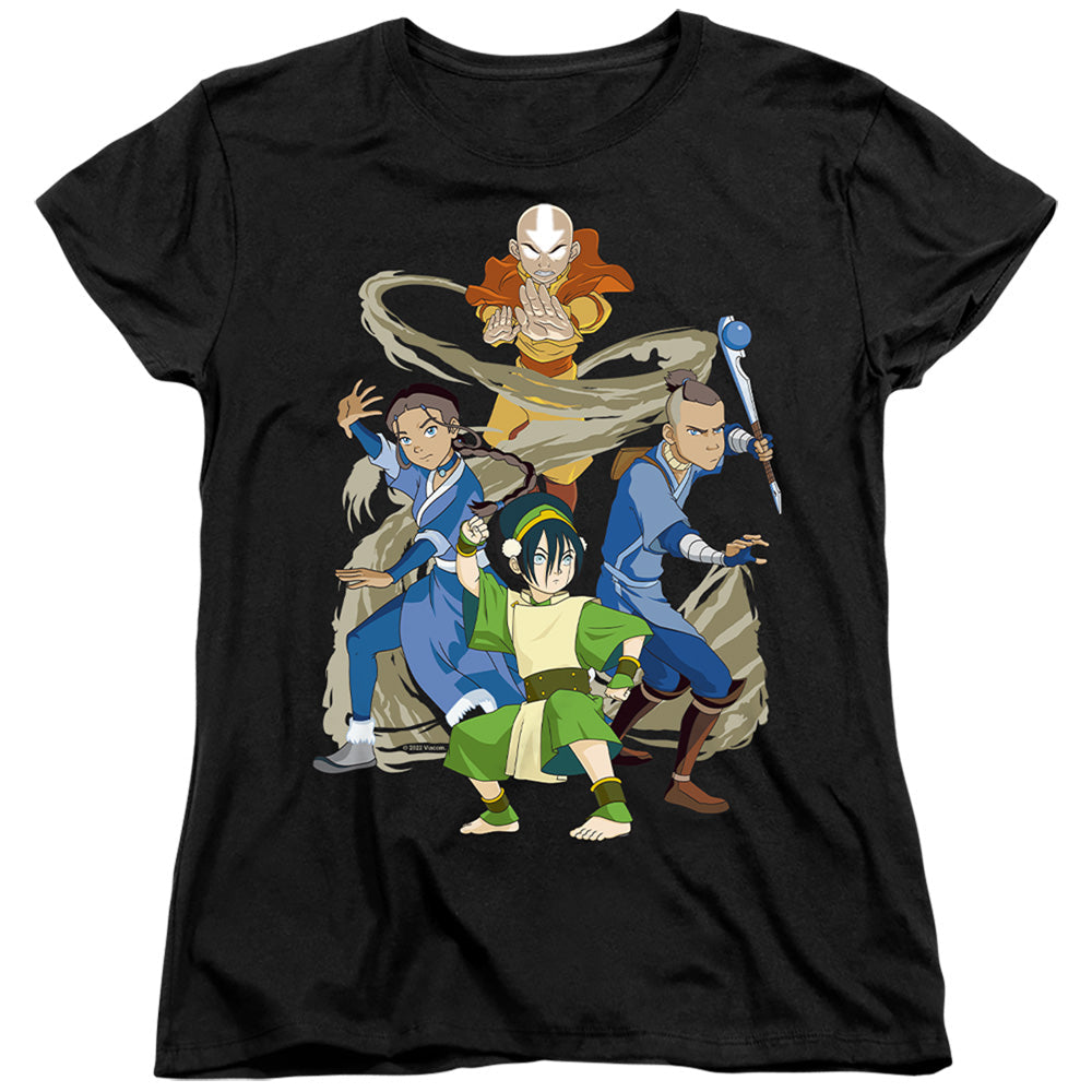 Avatar The Last Airbender Team Avatar Elements Womens T Shirt Black Hoodie, Sweatshirt | CiraTrend.com