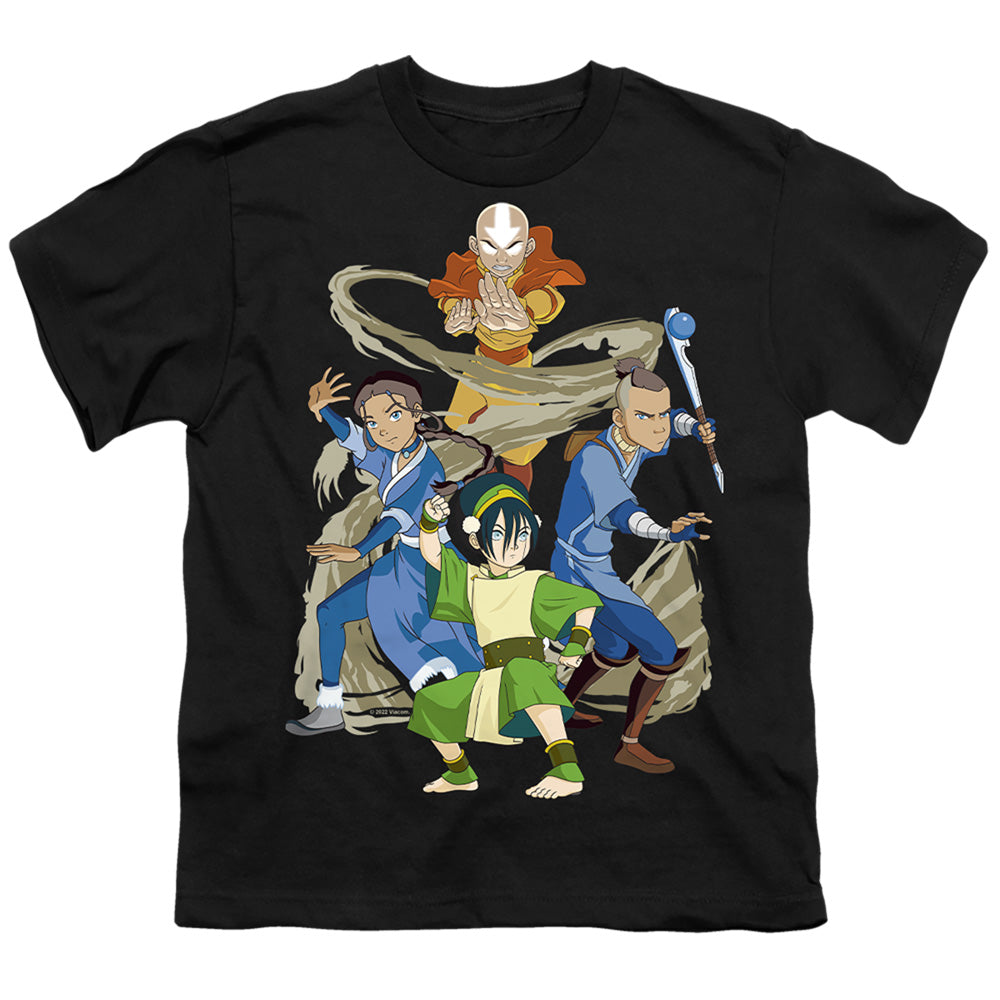 Avatar The Last Airbender Team Avatar Elements Kids Youth T Shirt Black Hoodie, Sweatshirt | CiraTrend.com