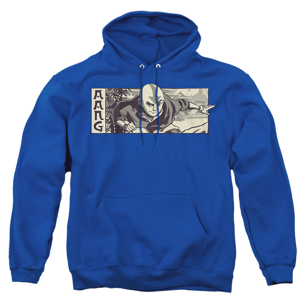 Avatar The Last Airbender Illustrated Aang Mens Hoodie Royal Blue T-Shirts, Sweatshirt | CiraTrend.com (Image 2)