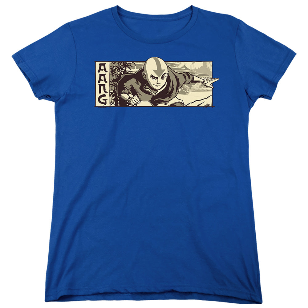Avatar The Last Airbender Illustrated Aang Womens T Shirt Royal Blue Hoodie, Sweatshirt | CiraTrend.com