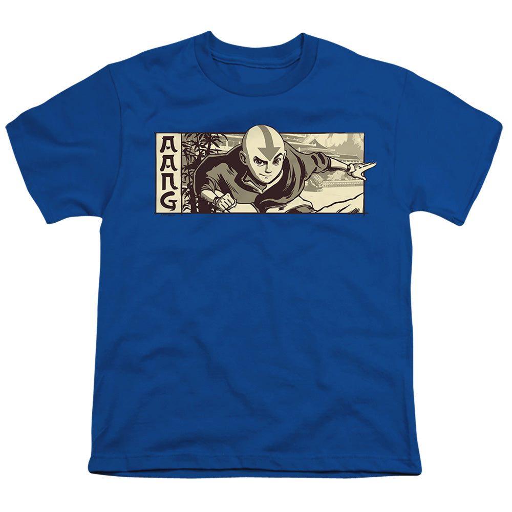 Avatar The Last Airbender Illustrated Aang Kids Youth T Shirt Royal Blue Hoodie, Sweatshirt | CiraTrend.com