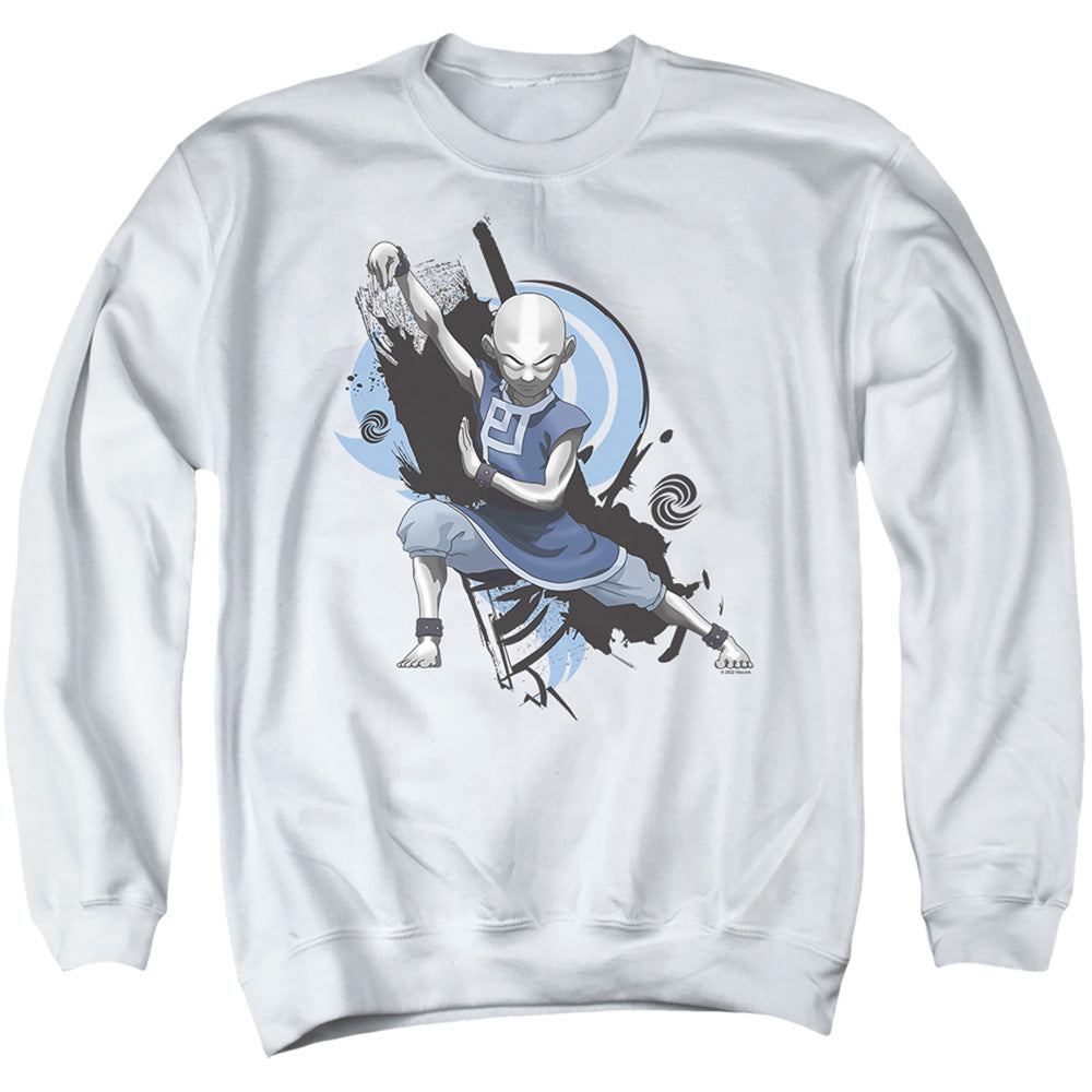 Avatar The Last Airbender Energybending Aang Mens Crewneck Sweatshirt White Style001 T-Shirts, Hoodie (Image 2)
