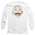 Avatar The Last Airbender Big Aang Face Mens Long Sleeve Shirt White Hoodie, Sweatshirt | CiraTrend.com (Image 1)