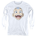 Avatar The Last Airbender Big Aang Face Long Sleeve Kids Youth T Shirt White Hoodie, Sweatshirt | CiraTrend.com