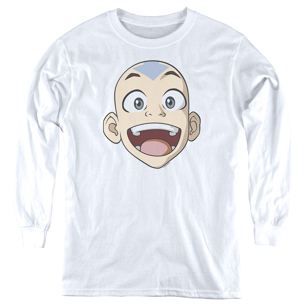Avatar The Last Airbender Big Aang Face Long Sleeve Kids Youth T Shirt White Hoodie, Sweatshirt | CiraTrend.com