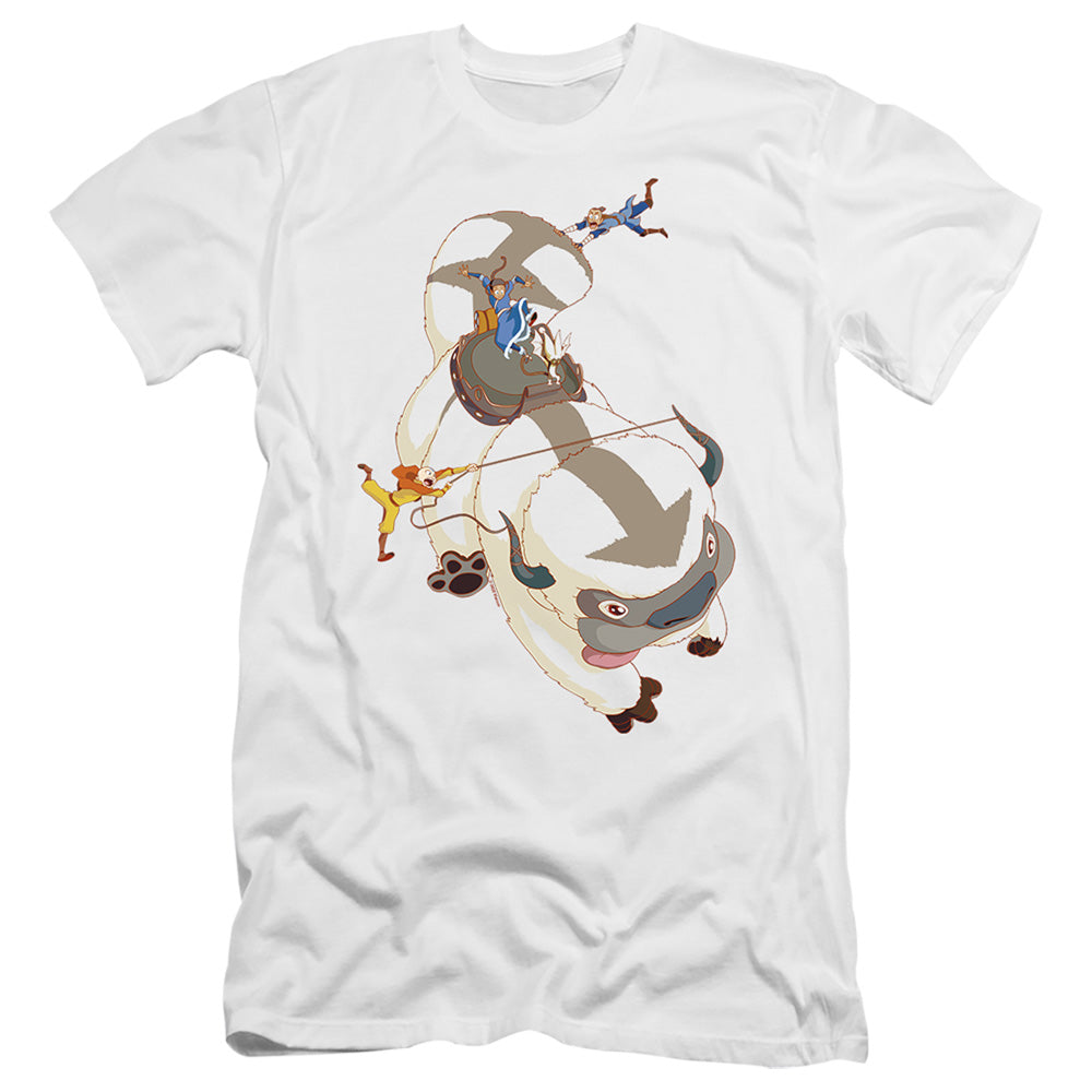 Avatar The Last Airbender Hang On Appa Slim Fit Mens T Shirt White Hoodie, Sweatshirt | CiraTrend.com