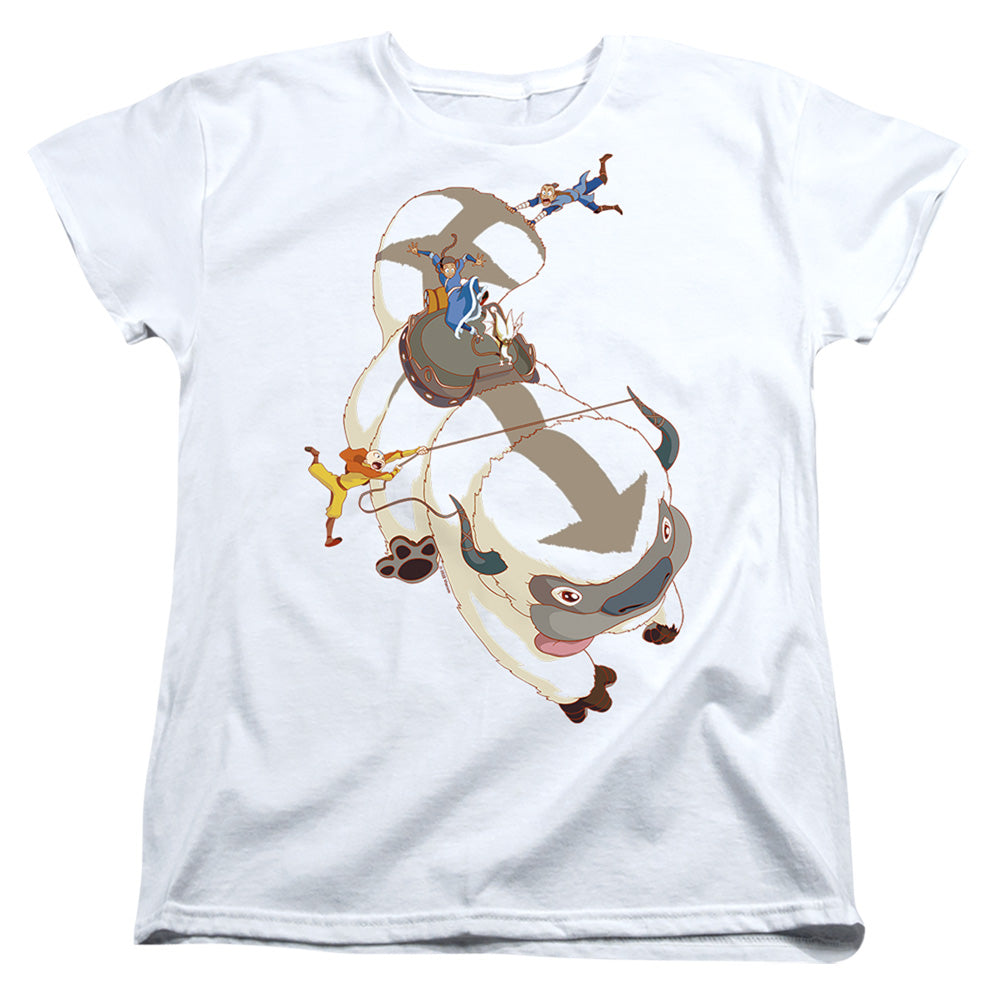 Avatar The Last Airbender Hang On Appa Womens T Shirt White Hoodie, Sweatshirt | CiraTrend.com