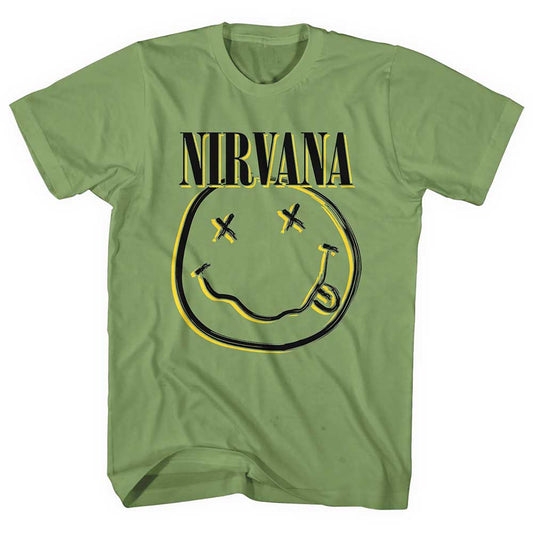 Nirvana | Official Band T-Shirt | Inverse Happy Face Style003