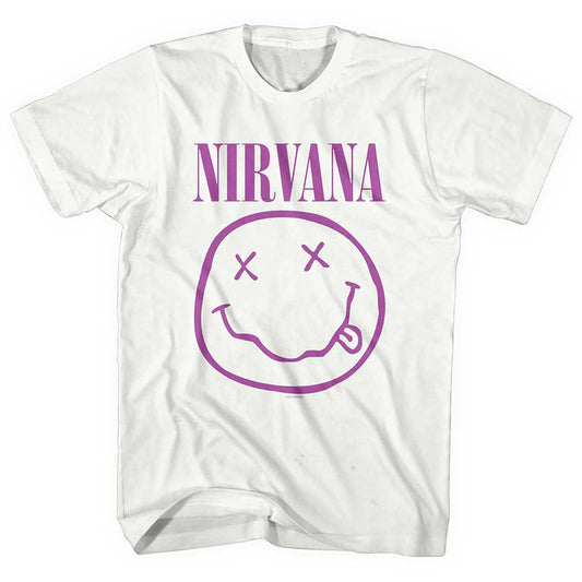 NIRVANA Attractive T-Shirt, Purple Happy Face Style003