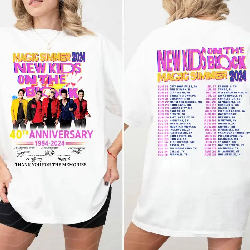 NKOTB Magic Summer 2024 Shirt, New Kids On the Block Shirt, Vintage NKOTB Group Shirt, NKOTB Group Tour, Music Festival...