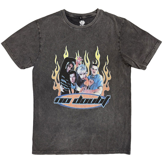 No Doubt Stone Wash T-Shirt: Retro (Charcoal Grey)