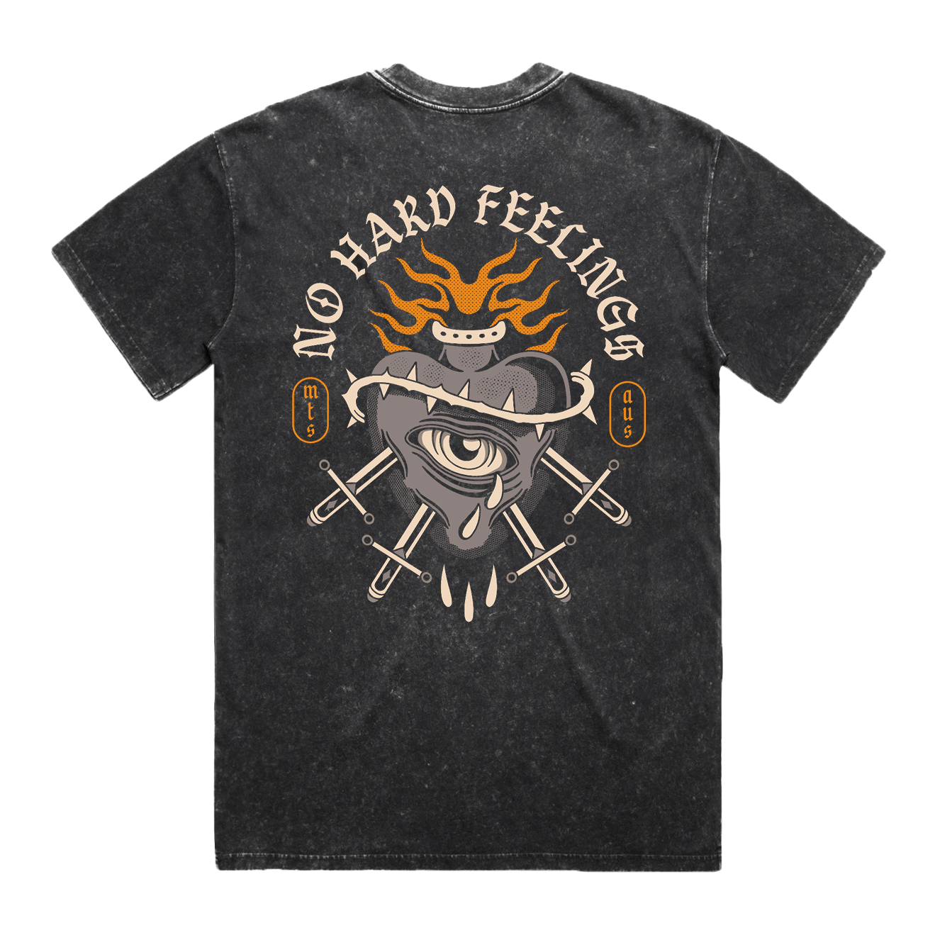 "No Hard Feelings" Stonewash T-Shirt Hoodie, Sweatshirt | CiraTrend.com (Image 4)