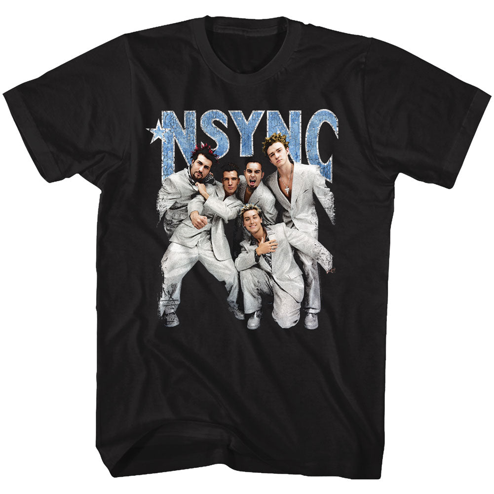 NSYNC Mens S/S T-Shirt - Strike A Pose - Solid Black Hoodie, Sweatshirt | CiraTrend.com